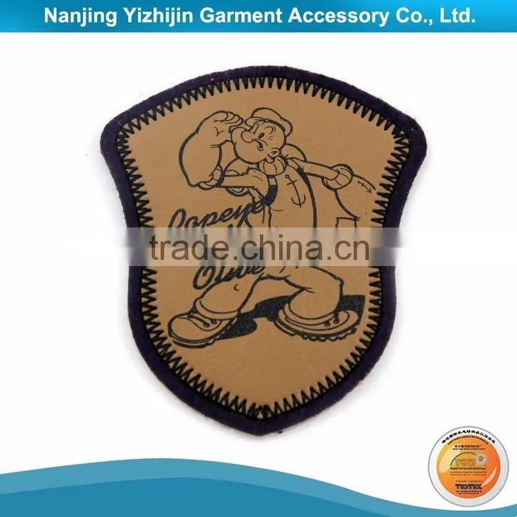 New Design China Supplier Fake Leather Labels Patches