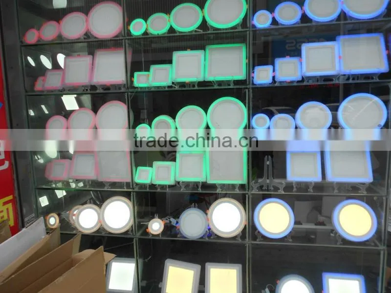 round LED panel light white +blue bi-color two color LED decorative ceiling lihgt 2016 hotsale exporting product made in China