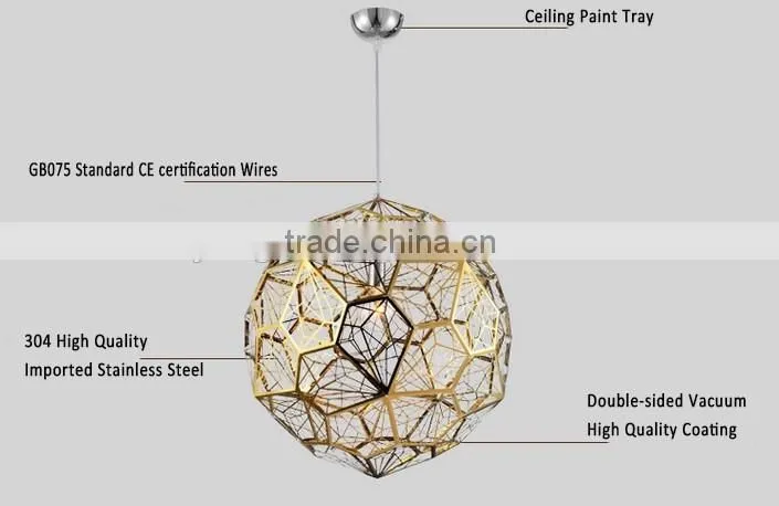 Unique Design Decorative Pendent Light Stainless steel Ball Pendent Lamp