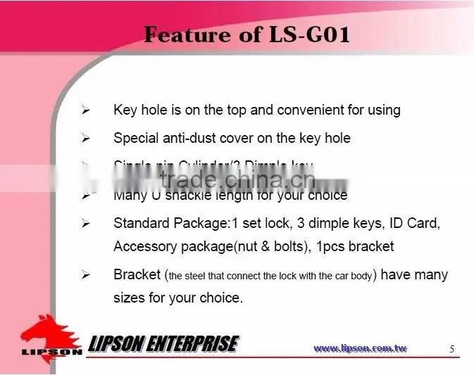 LS-G01 Made in taiwan MIT car security antitheft mechanical gear shift locks