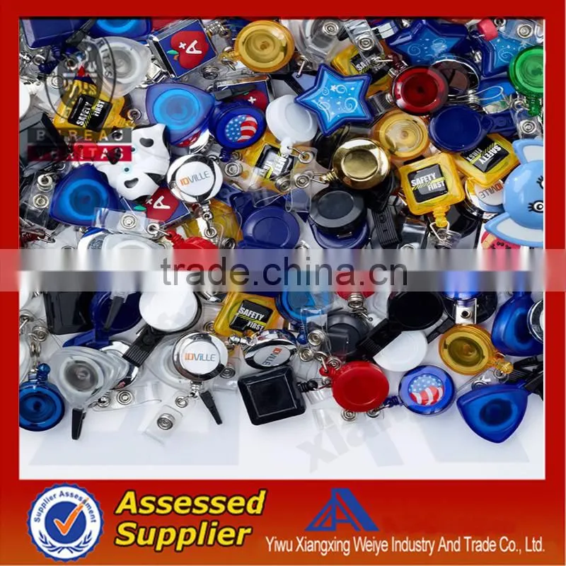 ABS material promotional gifts custom new badge reel pull reel
