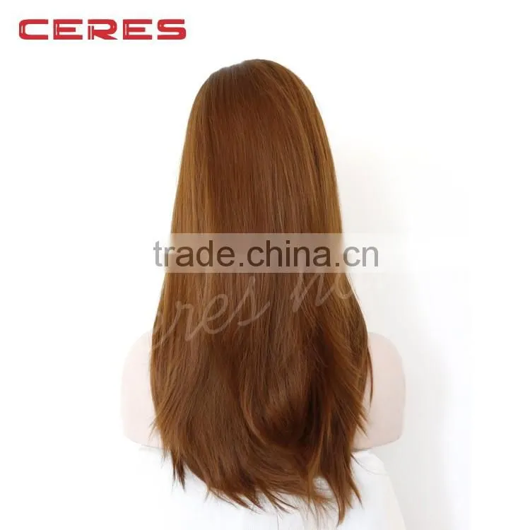 Natural Wig Heat Resistent Synthetic Hair Sexy Bob Style Black Brown Blonde Auburn for Regular Wear or Cosplay