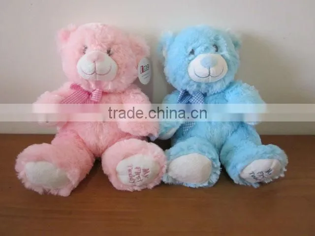 JM003 Stuffed Teddy Bear in Pink and Blue Color