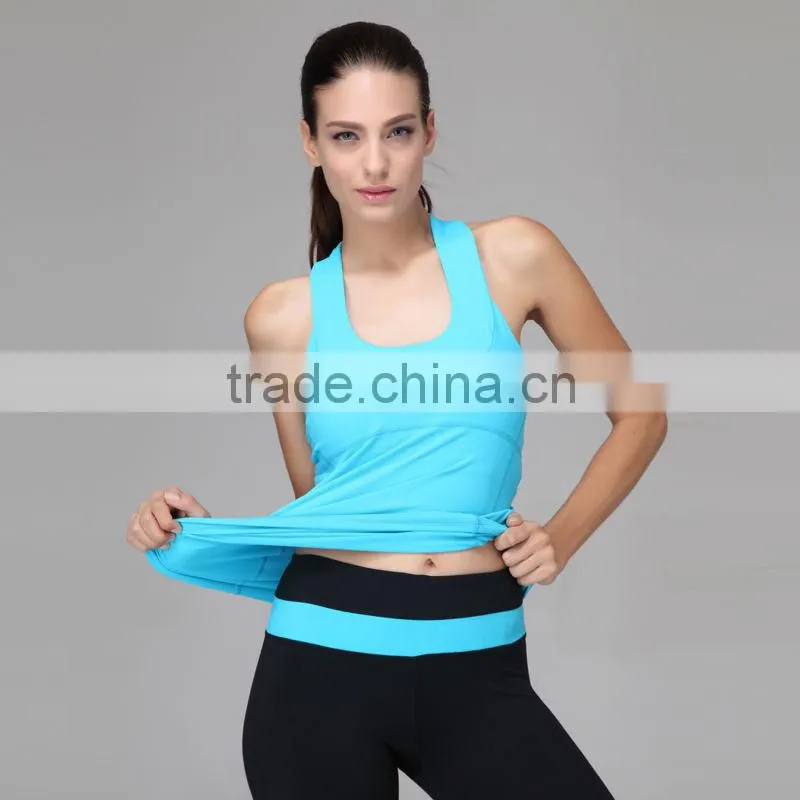New stylish shirt for fitness wear, woman girls yoga tank gym tops