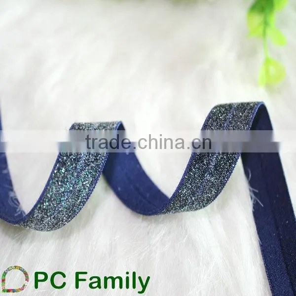 5/8" glitter printing foe elastic ribbon