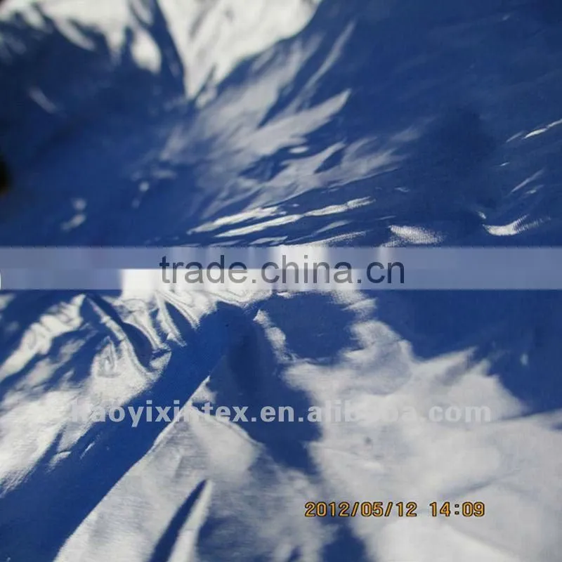 Pu Coated Fabric 100%Poliester Bright Pu Coated Taffeta Fabric For Garment