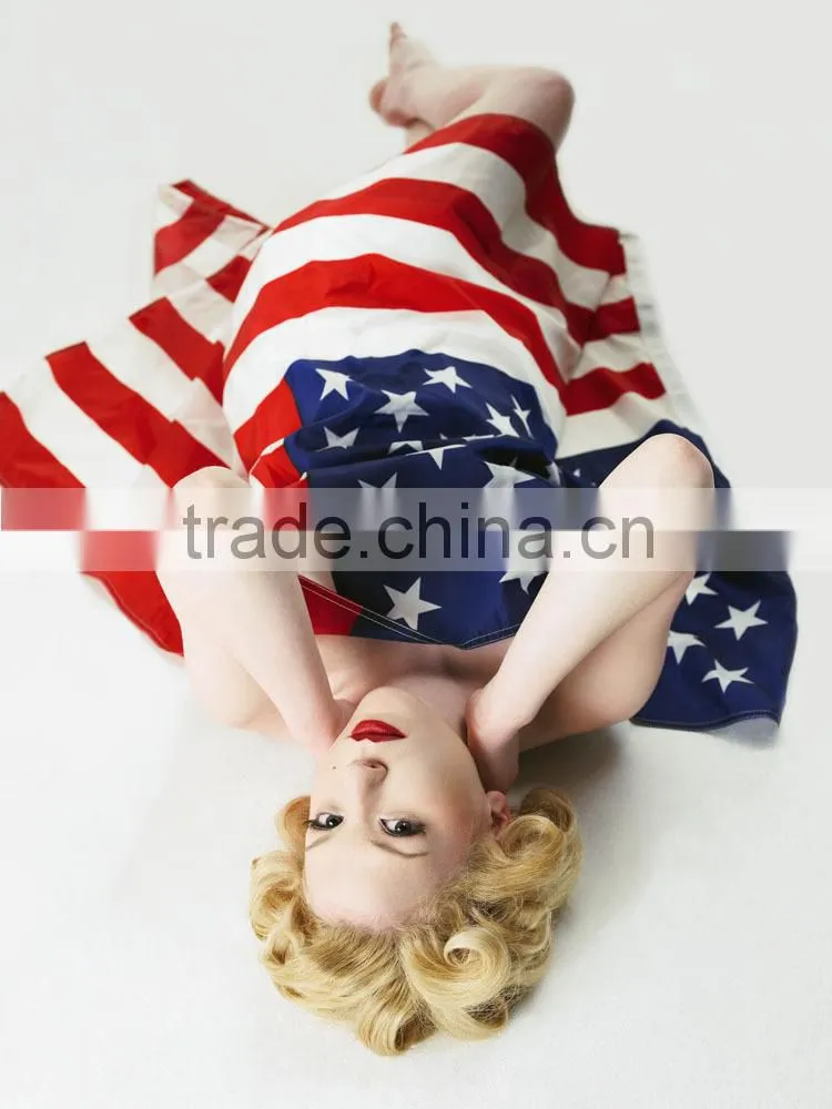 2015 super fashion Customized star printed flag beach towel