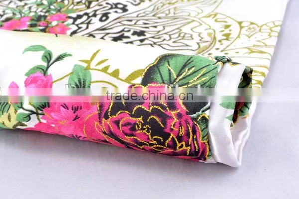 Mulinsen Textile Woven print polyester shiny stretch satin fabric