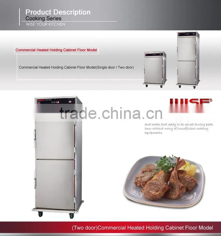 WISE 1940cm Commercial Upright Heated Holding Cabinet with Casters And Humidity Compensation