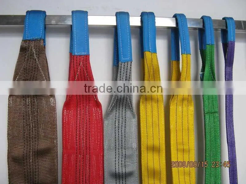 top quality polyester webbing /cargo sling/webbing belt lifting tools 4T grey