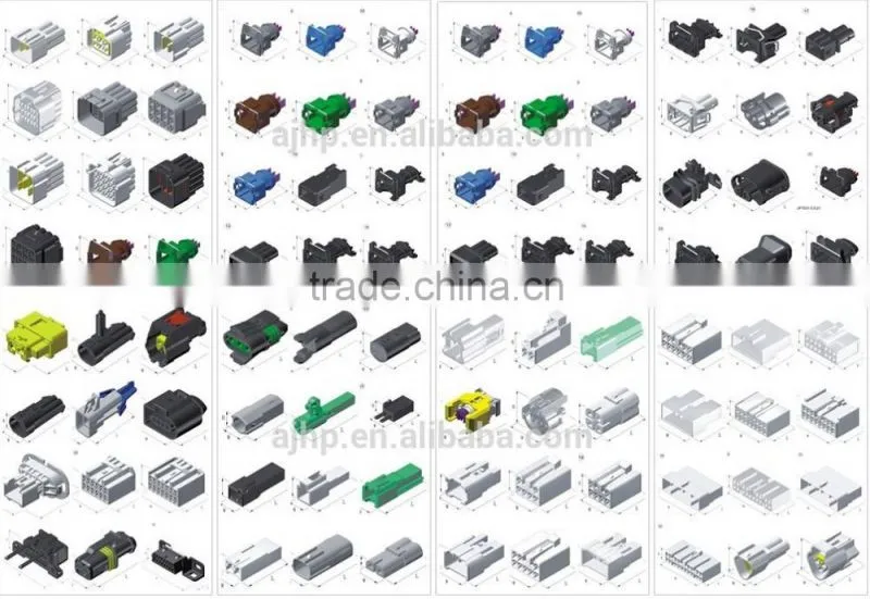DJ3081Y-1.6-11/ 21 Deutsch series 1.6mm pitch plug 8 pin waterproof sealed electrical connector auto socket/electric wire