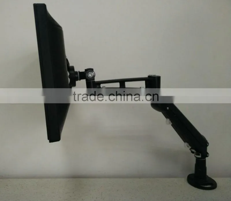 adjustable gas spring lcd monitor arm can be stopped in any angle folding lcd monitor stand arm