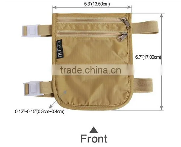 Security Leg Wallet,Hidden Safe Travel Pouch