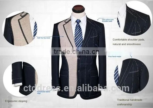 High Quality Custom Made Notch Lapel Men Fashion Long Coat Winter