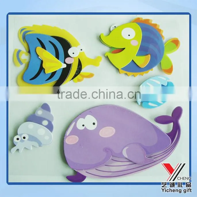 lovely 3D customized Handmade printing puffy Sticker