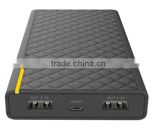 new 2a output portable quick charge 2.0 power bank 10800 mah