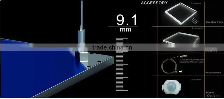 TUV VDE office recessed ceiling square flat led panel lamp