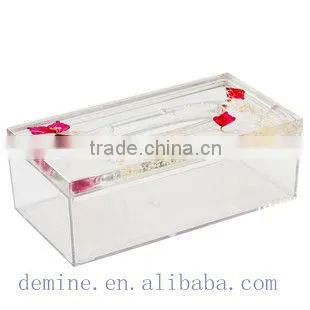 clear acrylic(PMMA) tissue box OEM: