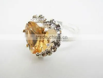 Ladies rhinestone heart rings,Purple heart ring,Fashion accessories