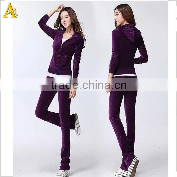 Ladies Womens Girls Sports training velour tracksuit