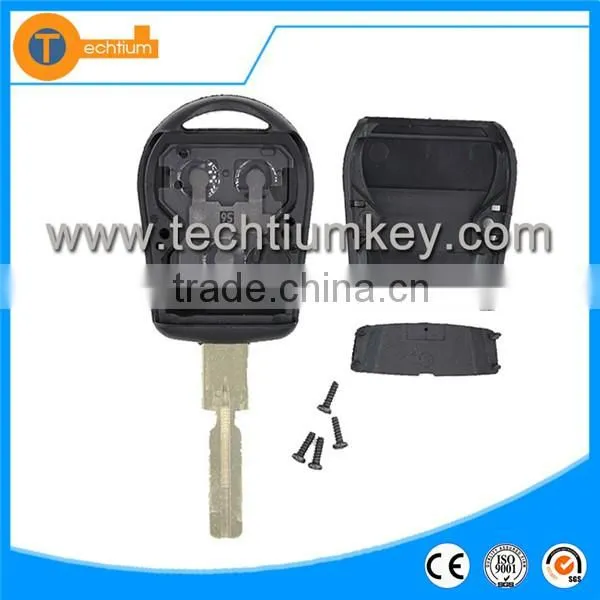Plastic key case with 2 track blade and Printed logo 2 button universal car key for BMW 3 5 7 E38 E39 E46