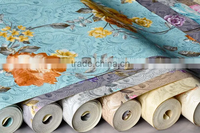 foam backed vinyl wallpaper with big flower