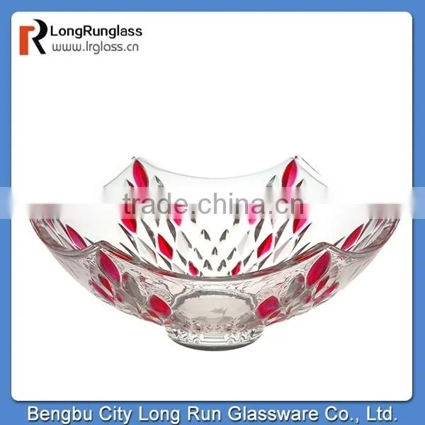 LongRun 2015 hot selling beautiful colorful fancy fruit glass container holder wholesale