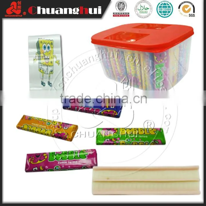 Chewing Gum in Three Layer Lunch Box / Bubble Gum with Tattoo
