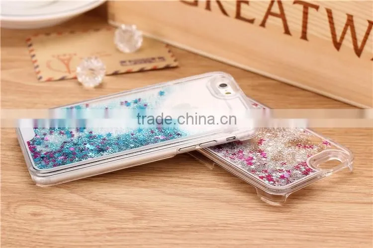 Glitter Stars Quicksand Design PC Case for IPhone 6 /6s /6 plus