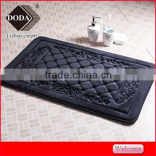 nonslip microfiber bath rug printed memory foam