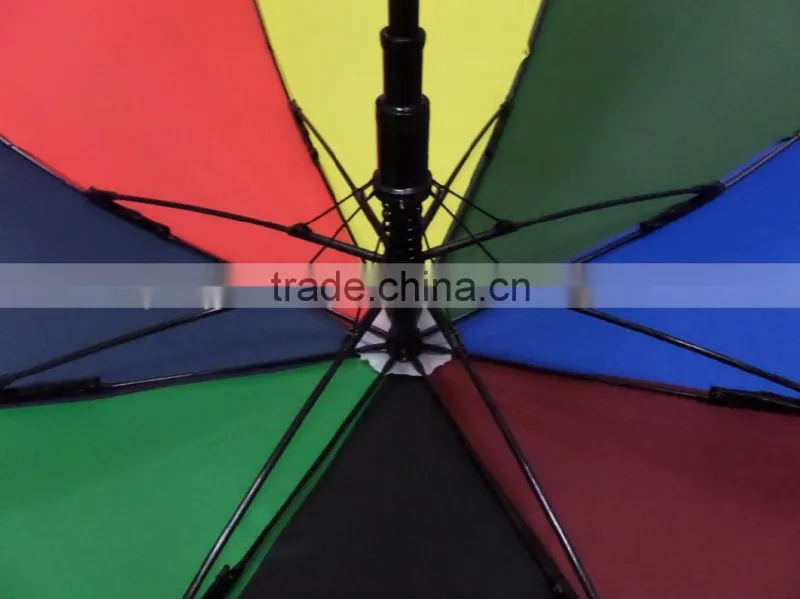 straight stormproof umbrella multi color rainbow umbrella