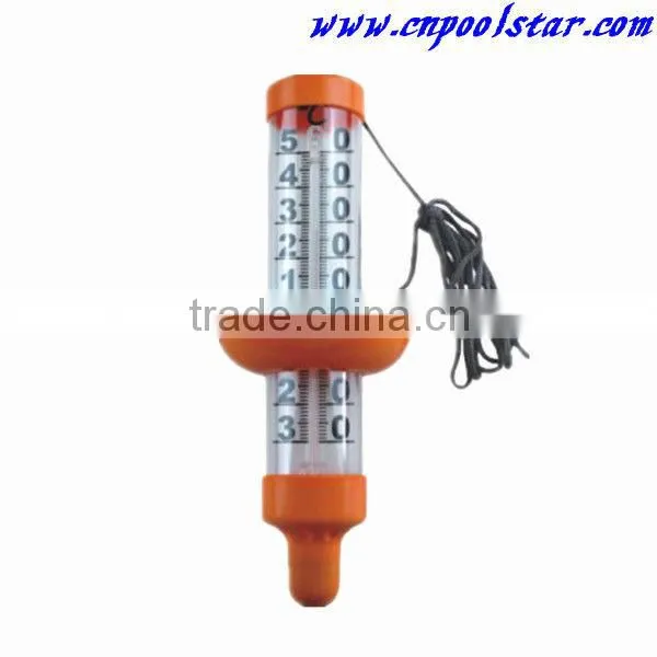 11" Orange Floating Pool Thermometer, Swimming Pool Temperature Thermometer with string P1530/11"