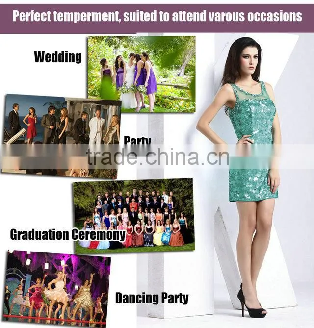 Green chiffon halter sexy short evening dress sheer back decent short formal dress for wedding