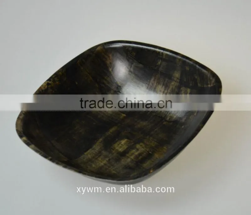 2015 New Style French Creative Black Color Woven Rustic Wooden Bowl Serving Kitchenware Tableware