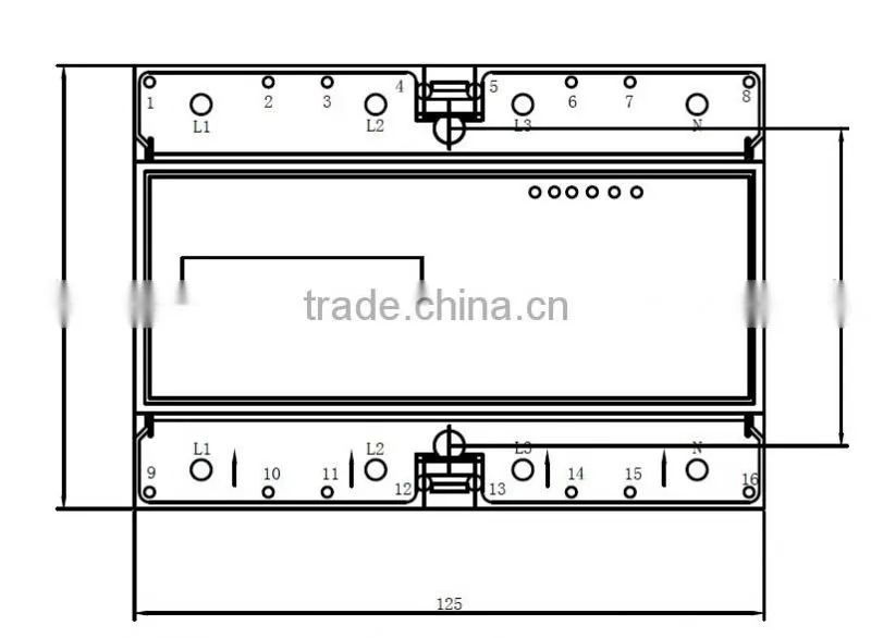 ISO 9001 manufacturer Three Phase Four Wire Electronic Multi-rate Energy Meter