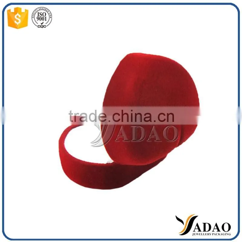 China manufacturer flocking gift velvet jewelry packing boxes sizes