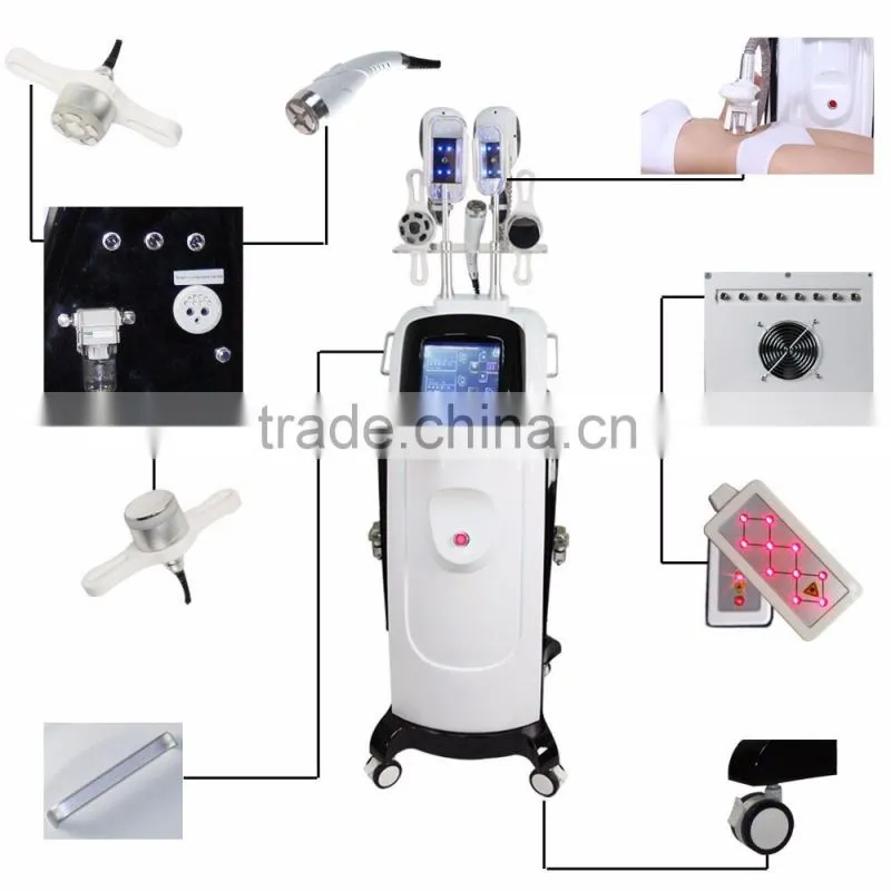hot sale vertical 5 handles with lipo laser liposuction fat freezing cryolipolysis machine