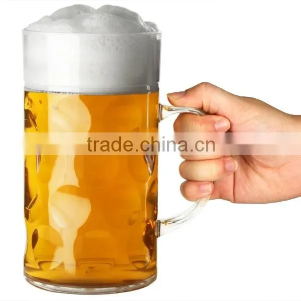 500ml Clear Promotionnal Glass Beer Mug For Drinkware