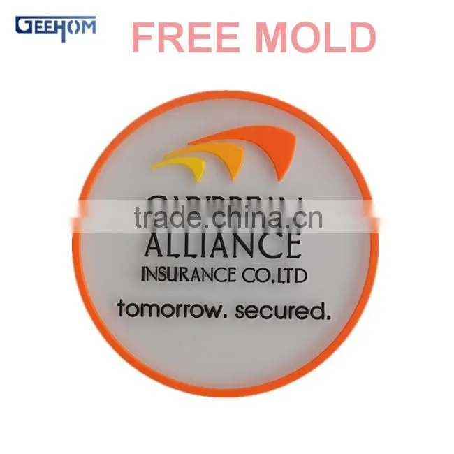 brand name rubber souvenir coaster