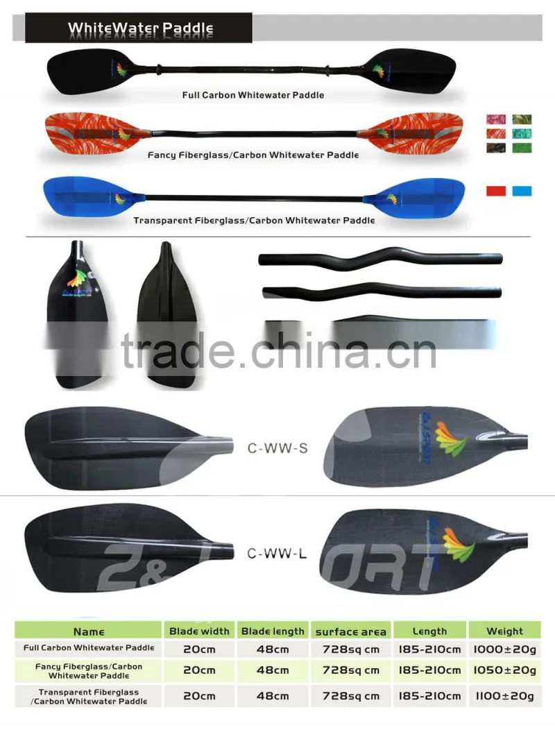 Carbon Fiber Whitewater Paddle