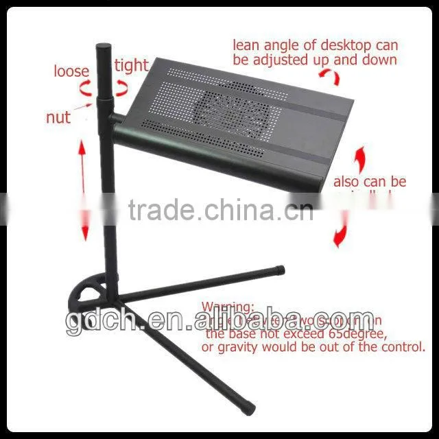 Portable Aluminum Bedside Ground Stand with Book Clamping for IPAD