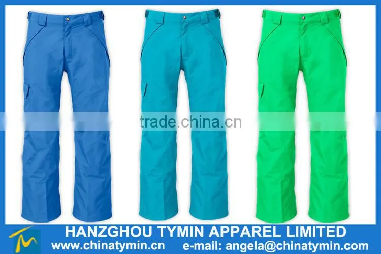 new design new men colorful custom waterproof ski pants