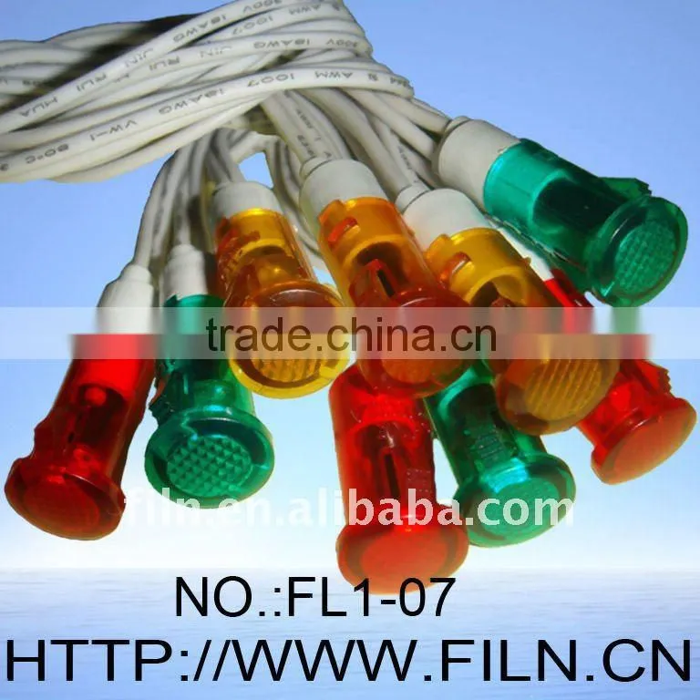 10mm 220V red green blue yellow signal lamp with wire led ceiling light