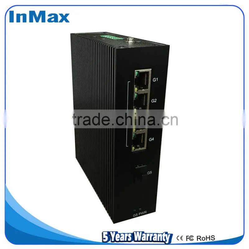 Wide temperature Full Gigabit Unmanaged 5 ports PoE Industrial grade Ethernet Switches P505A