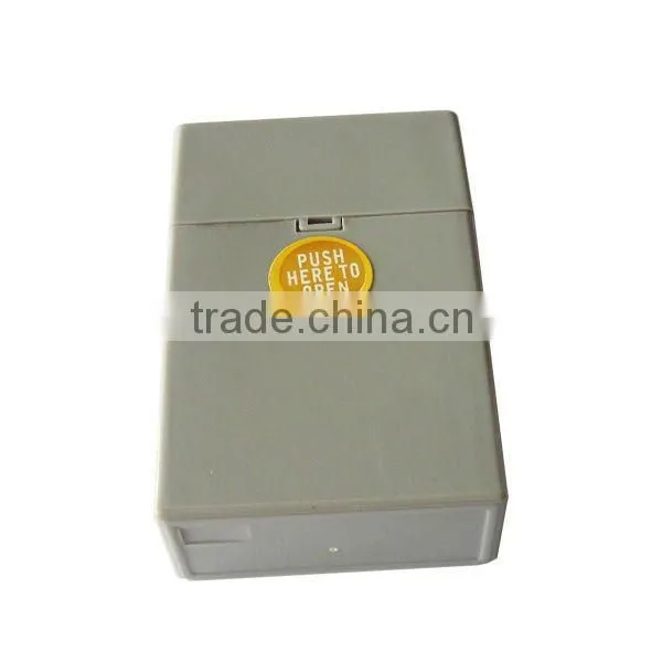 Novelty and fashionable plastic cigarette case. Automatic open and original color plastic cigarette holder