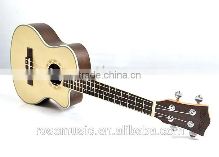 26 inch cutaway ukulele china high quality cheap wooden guitar (UK230-26C)