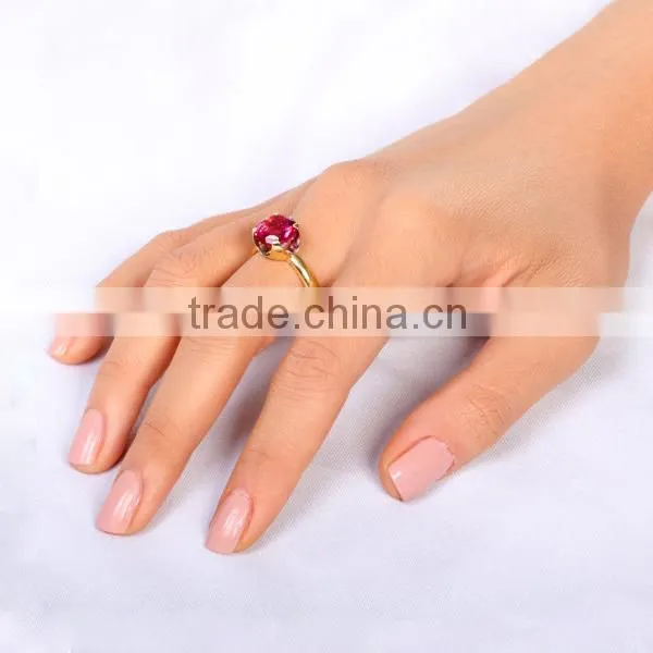 China supplier, Mens ring with amethyst, 316L stainless steel amethyst ring with gold plated