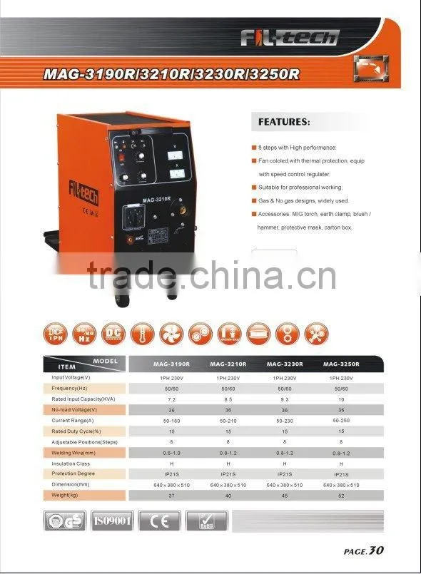 mig welding Machine/mig welder/gas welding machine(MAG-3210R/3190R/3230R/3250R)