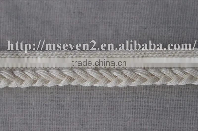 Braided ribbon piping tape, 100% cotton in 1.6cm