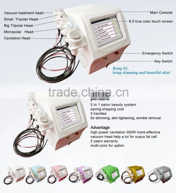 Hot 5 treatment handles ultrasound radio frequency cavitation for sale